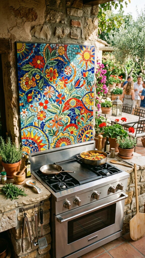 18. Mosaic Tile Backsplash