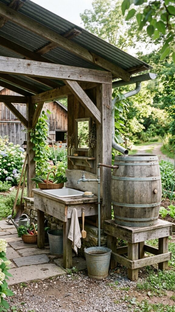 18. Rain Barrel Wash Station