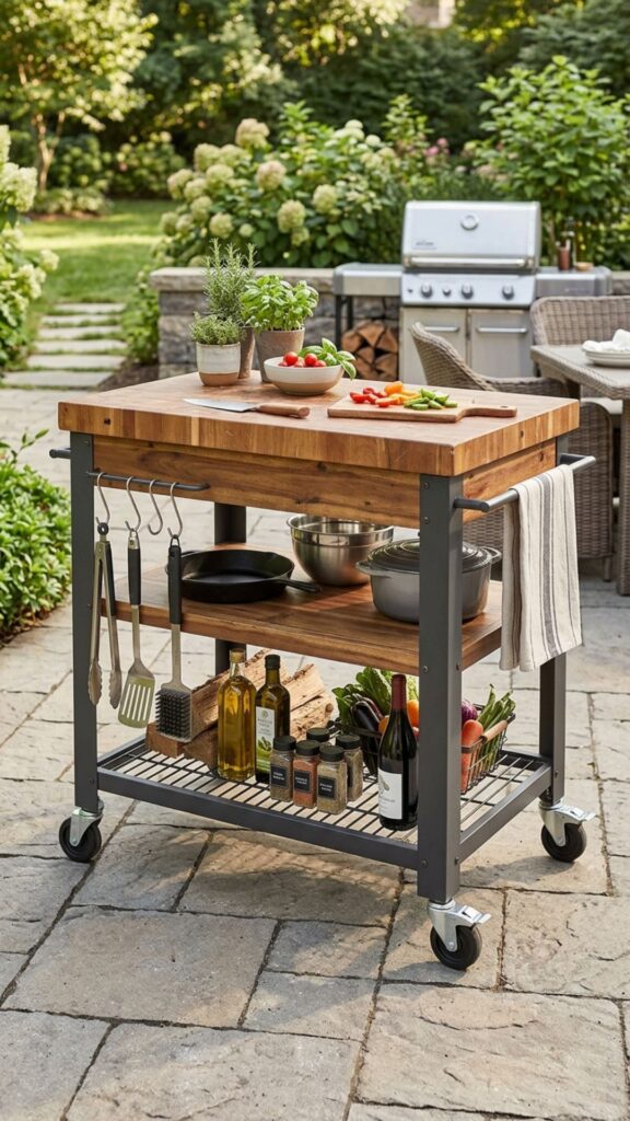 18. Rolling Kitchen Cart with Storage