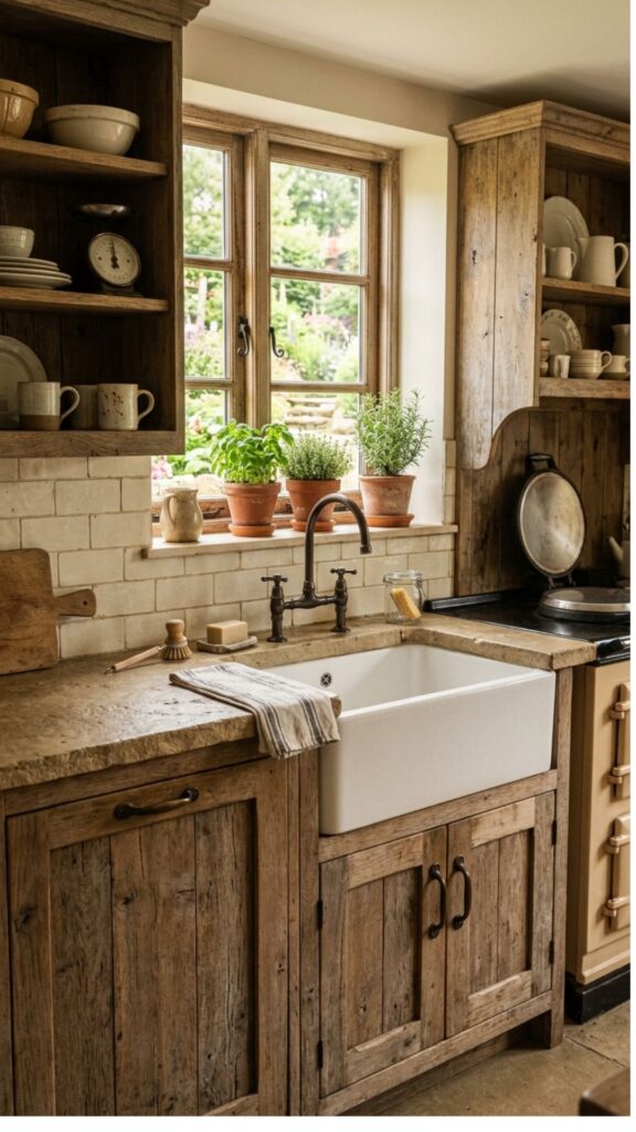 18. Rustic Cabinets With Metal Hardware