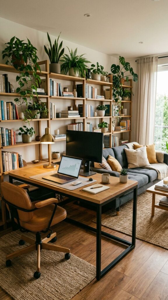 18. Separate the Office With a Room Divider