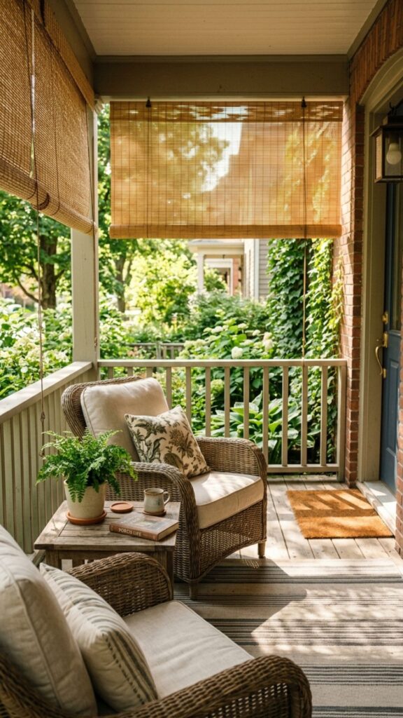 18. Use Bamboo or Reed Shades for Natural Cover