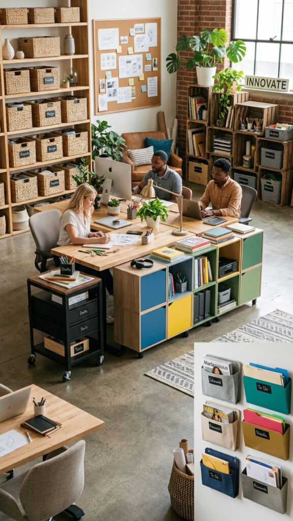 18. Use Unexpected Storage Instead of Standard Filing Cabinets