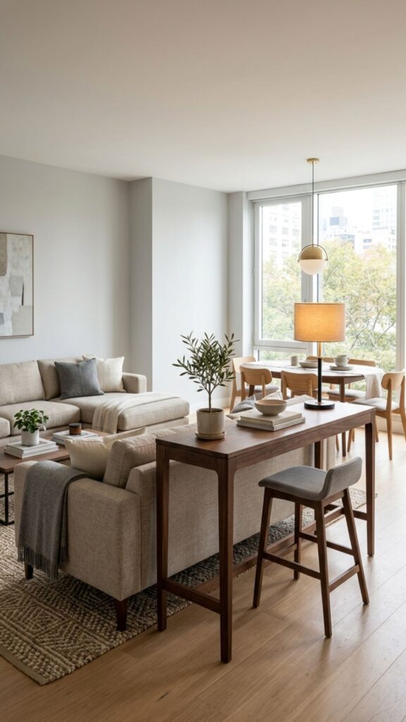 18. Use a High Desk as a Room Divider
