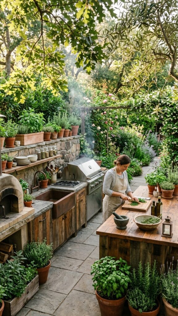 19. Add Greenery and a Herb Garden