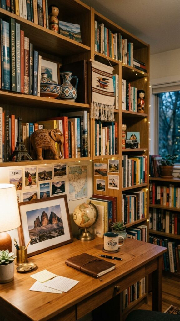 19. Add Personal Collections and Travel-Inspired Decor
