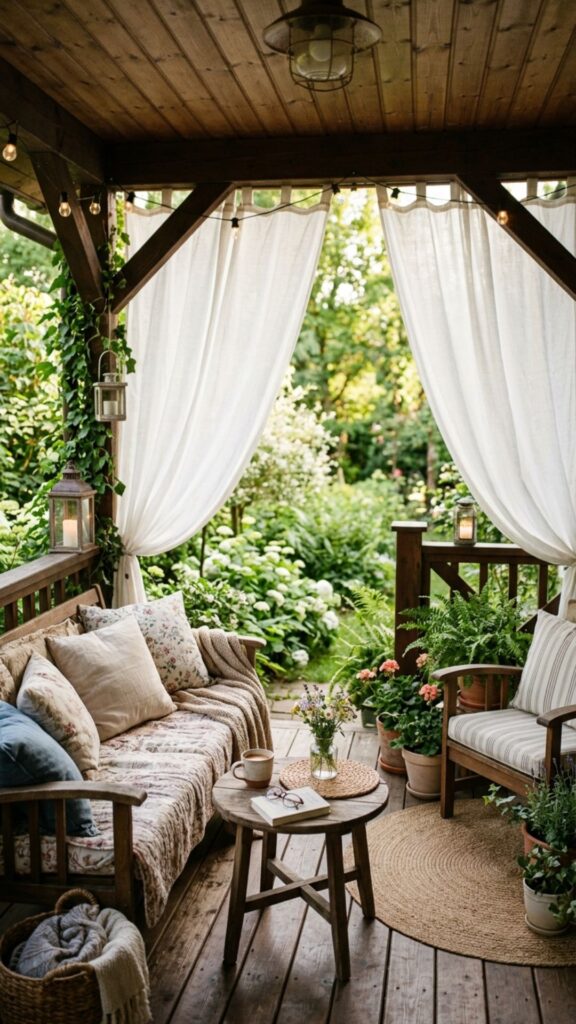 19. Add Privacy With Screens or Curtains