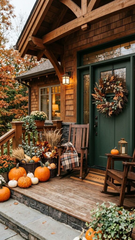 19. Add Seasonal Craftsman-Inspired Decor