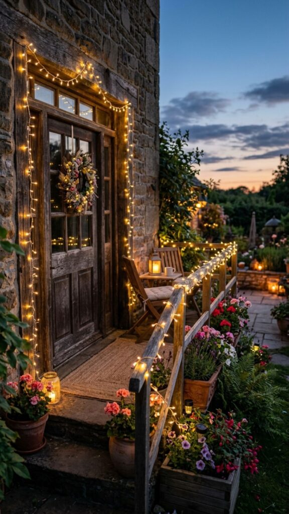 19. Add Solar String Lights for Evening Glow