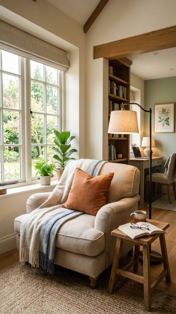 19. Add a Comfortable Reading Corner