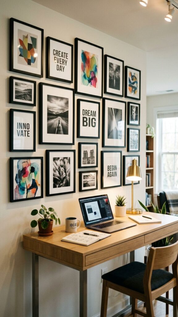 19. Add an Inspirational Gallery Wall