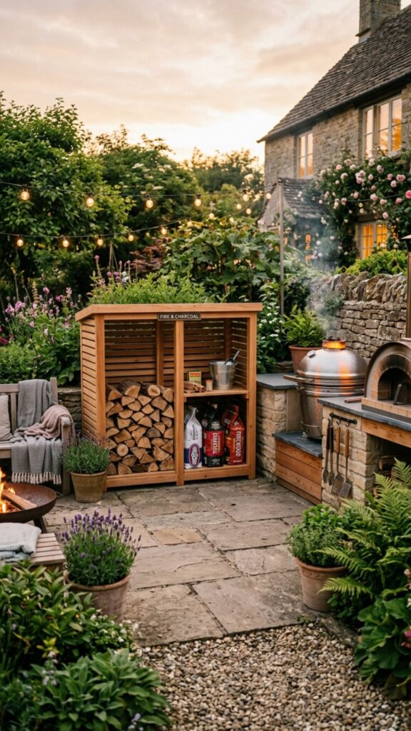 19. Build a Firewood or Charcoal Nook