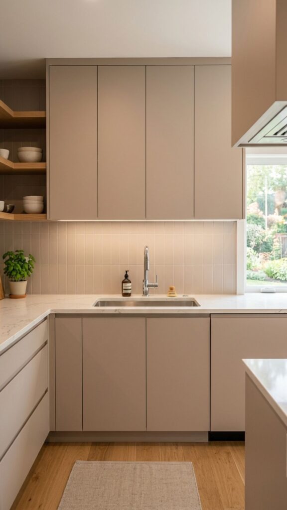 19. Cabinets Matching the Backsplash