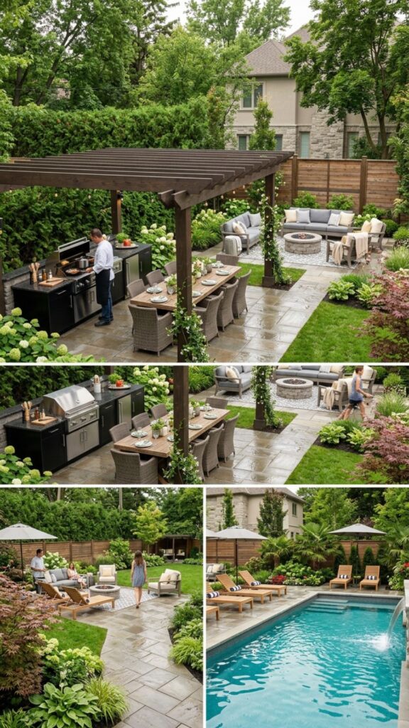 19. Create Clear Zones for Cooking, Dining, and Swimming
