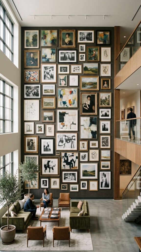 19. Create a Two-Story Gallery Wall