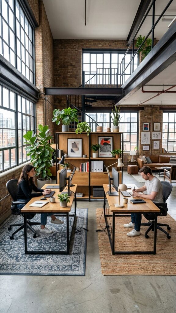 19. Design a Two-Person Loft Office