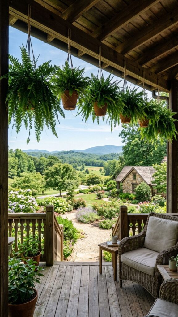 19. Frame the View With Hanging Ferns