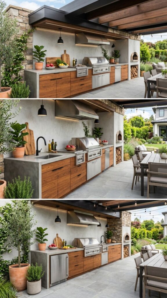 19. Mix Concrete and Wood for a Modern Look
