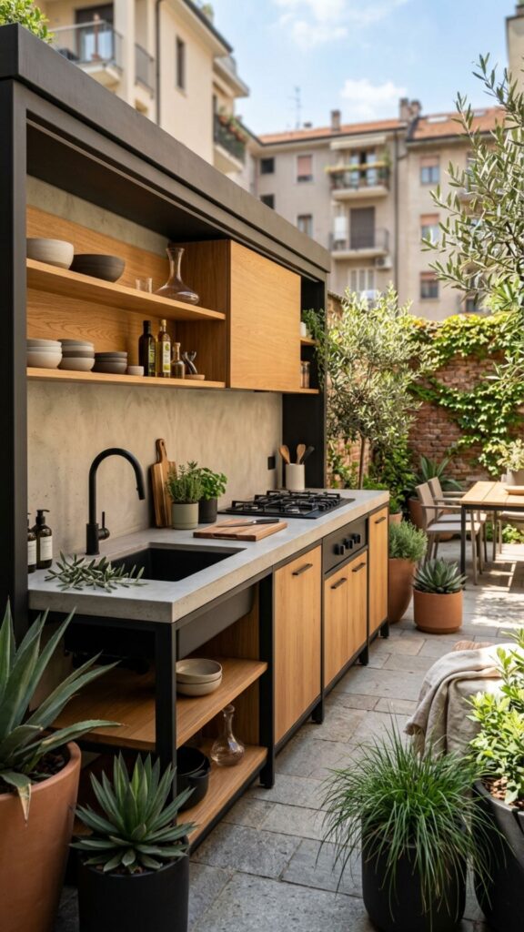 19. Modern Milanese Concrete Kitchen