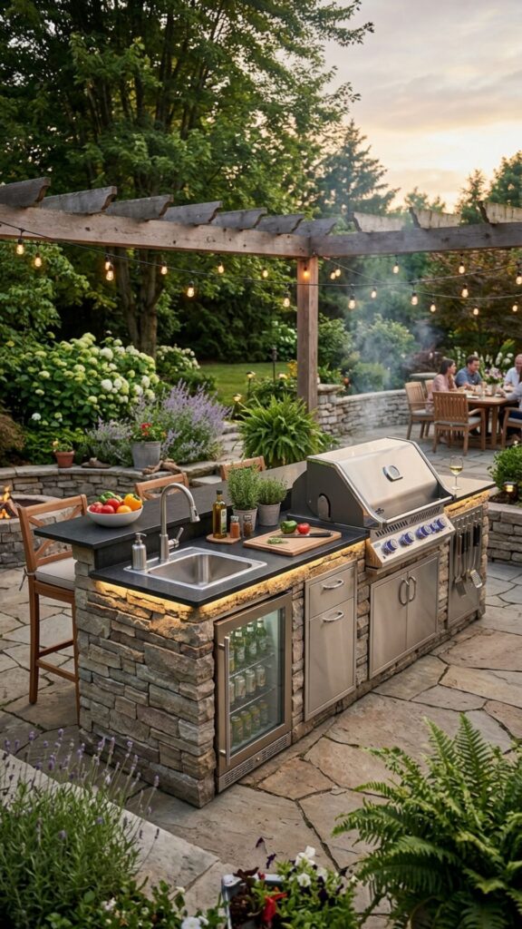 19. Outdoor Kitchen Island with Sink