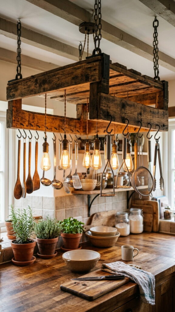 19. Pallet Overhead Utensil and Light Rail