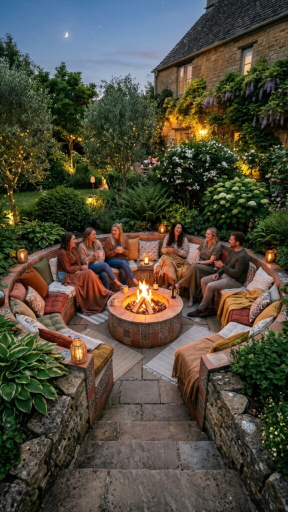19. Sunken Seating with Firepit
