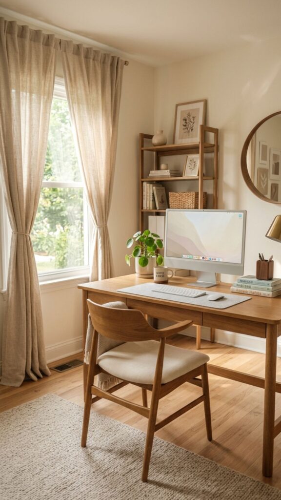 19. Use Curtains in Warm Neutral Shades