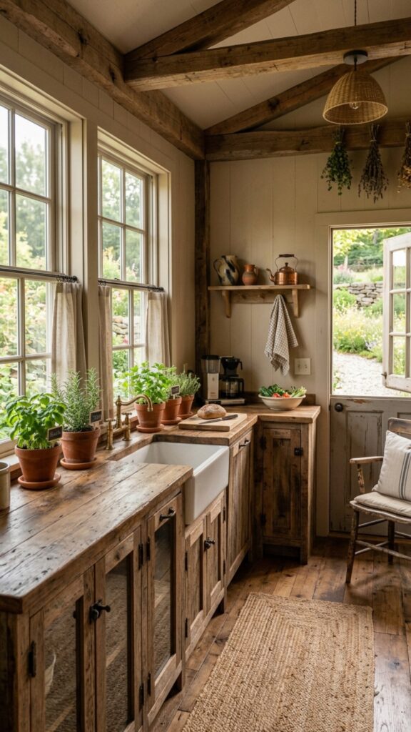 19. Use Neutral Colours With Natural Greenery