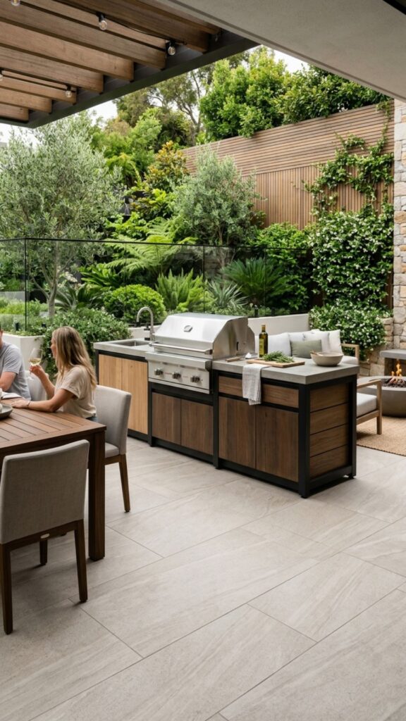 19. Use Porcelain Pavers for Cool, Durable Flooring