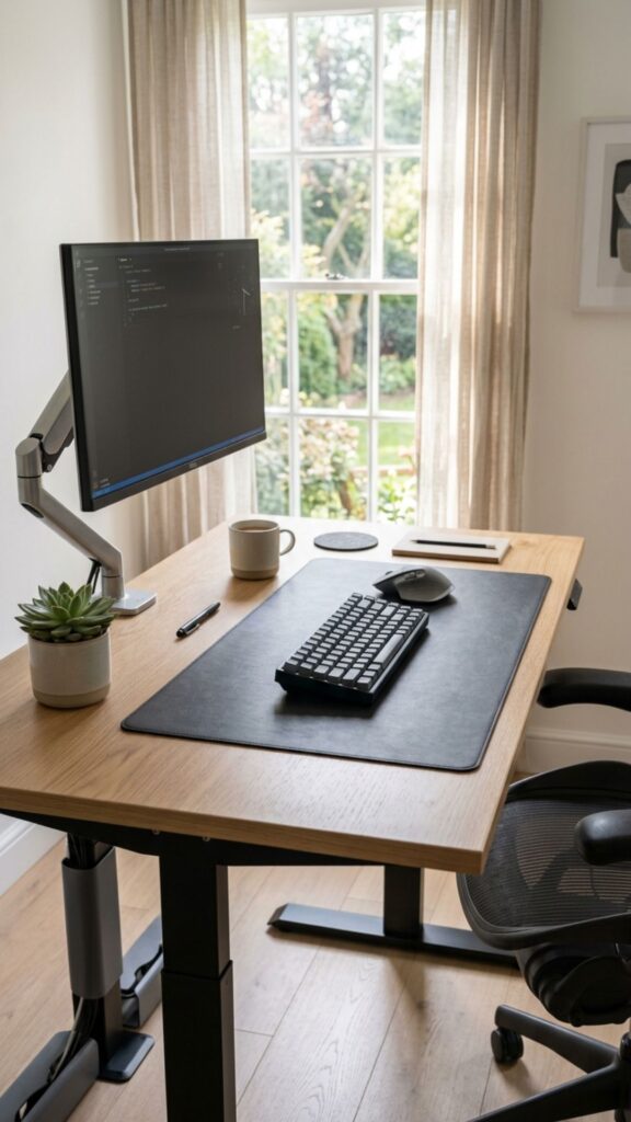 19. Use a Desk Mat to Define Your Workspace