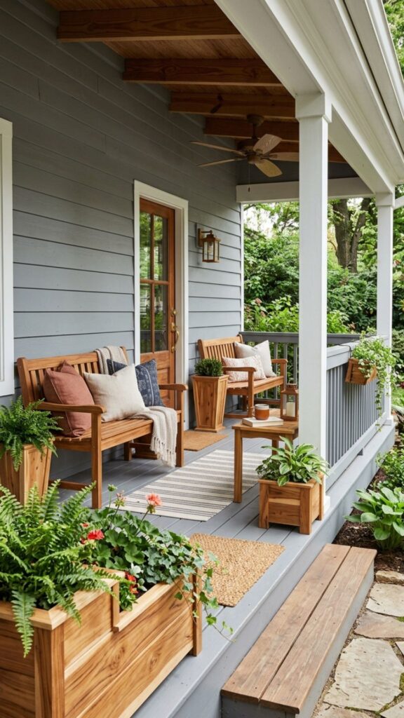2. Add Warm Wood Accents