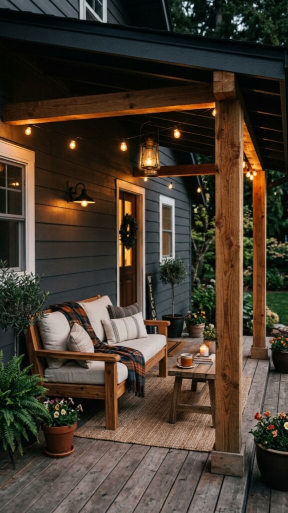 2. Add Warm Wood Accents