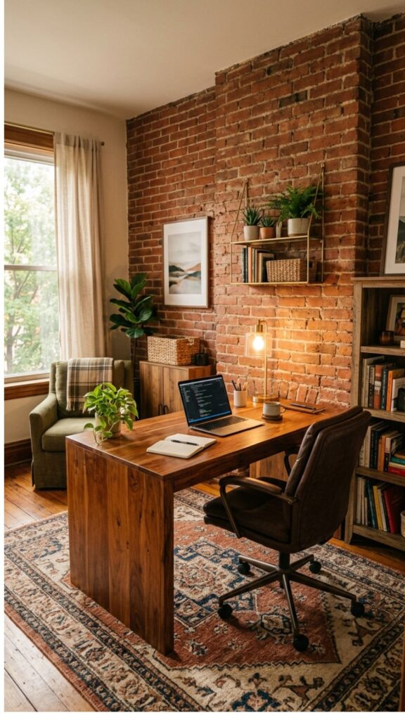 2. Add a Brick Accent Wall