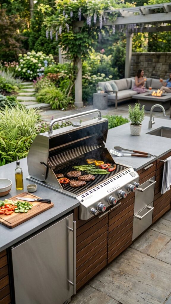 2. Add a Built-In Gas Grill for Everyday Use