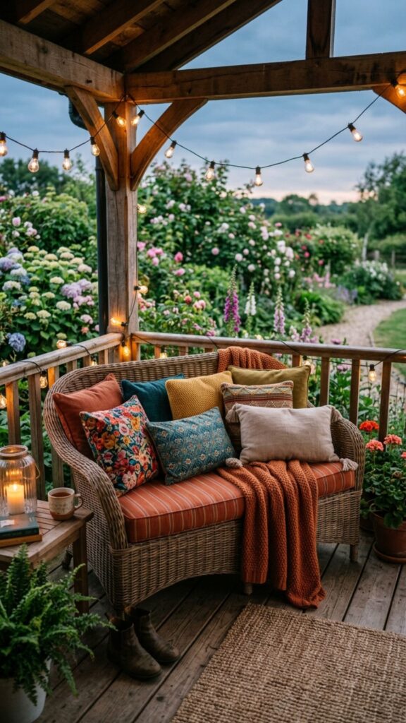 2. Add a Comfortable Bench or Loveseat