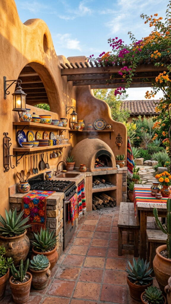 2. Adobe-Style Stucco Walls