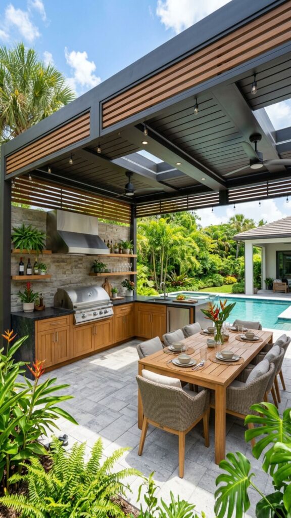 2. Build a Covered Pergola or Roof Structure