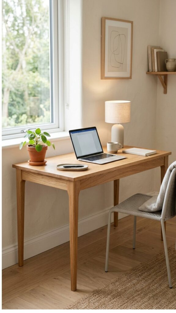 2. Choose a Simple Wooden Desk
