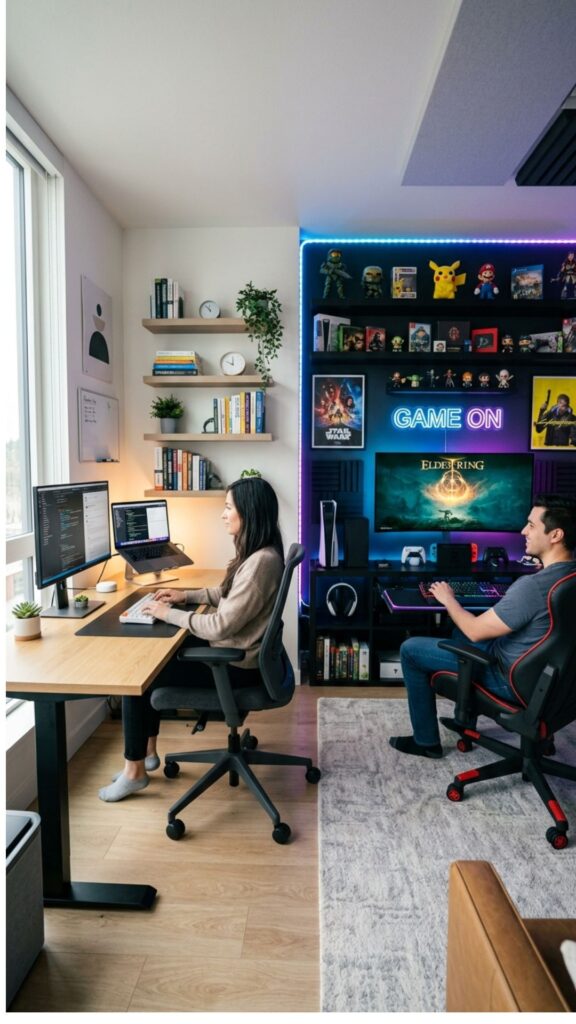 2. Create Separate Work and Gaming Zones