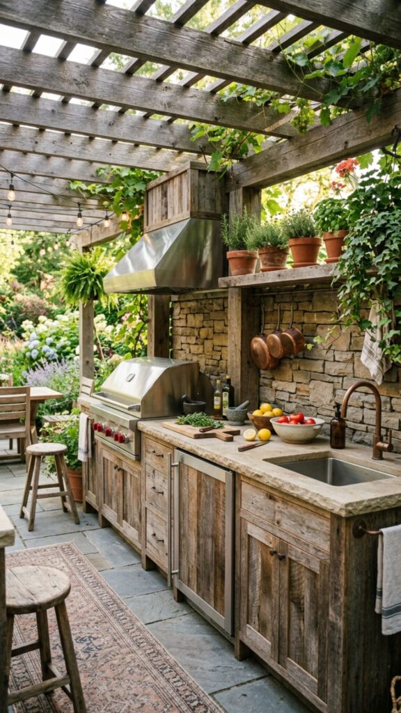 2. Create a Rustic Kitchen With Reclaimed Wood