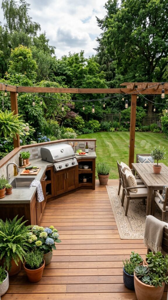 2. Create an L-Shaped Deck Kitchen