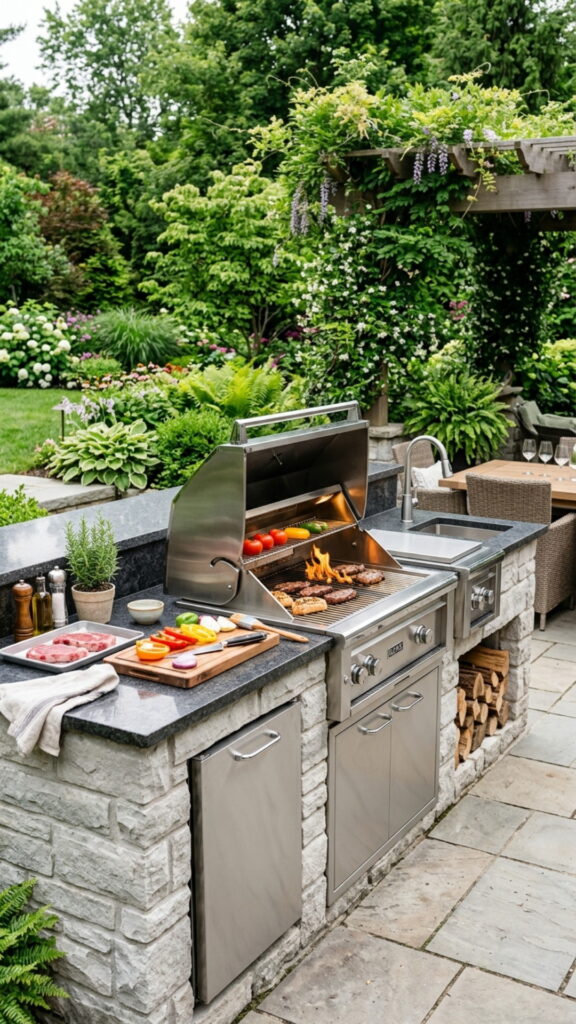 2. Install a Built-In Gas Grill Station