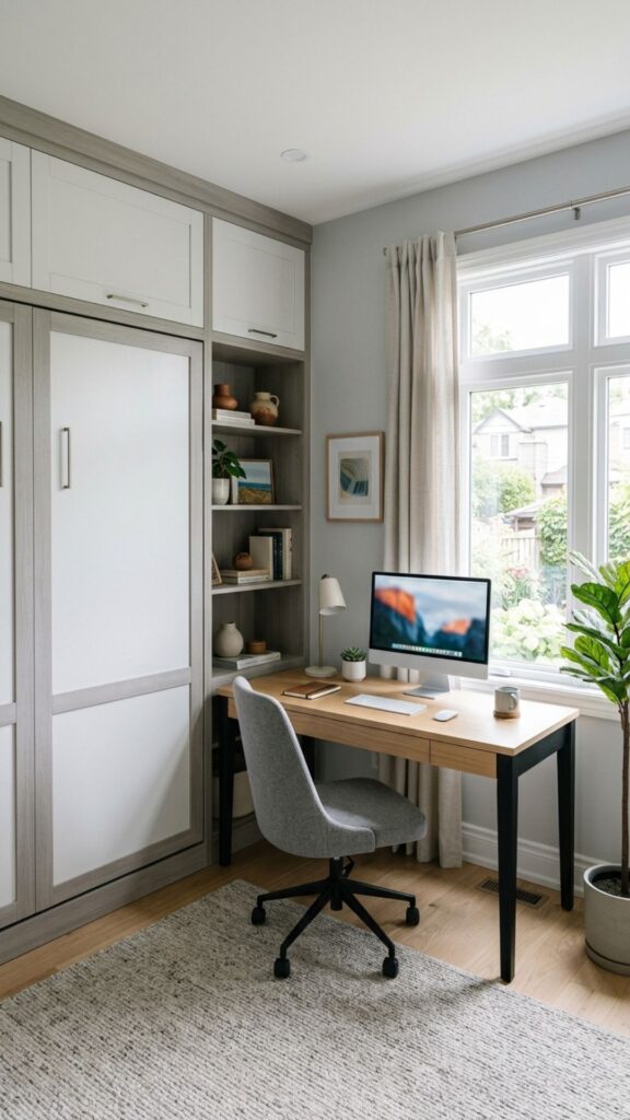 2. Install a Space-Saving Murphy Bed
