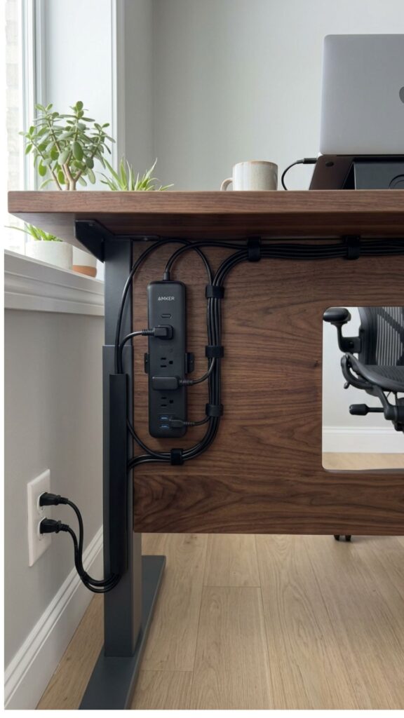 2. Mount Your Power Strip Under the Desk