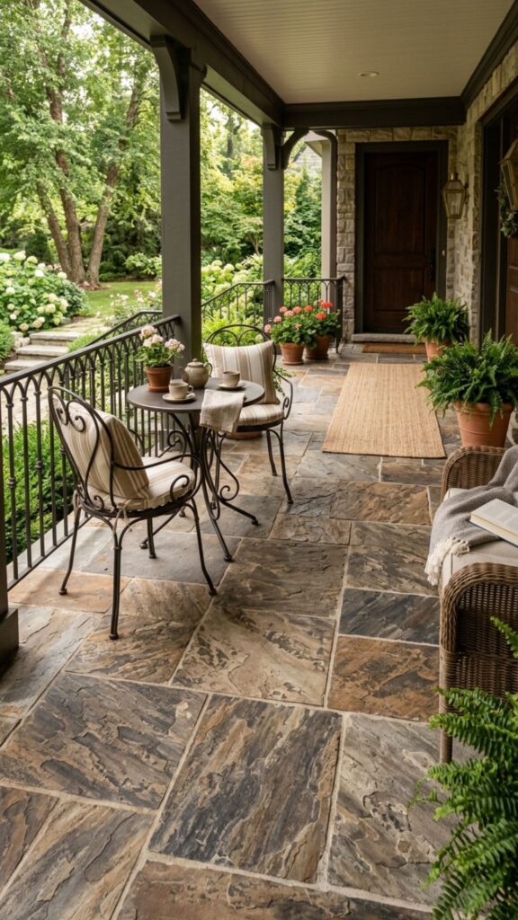 2. Natural Stone Tile for a Rich Look