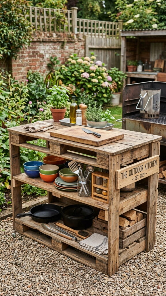 2. Pallet Prep Counter with Storage