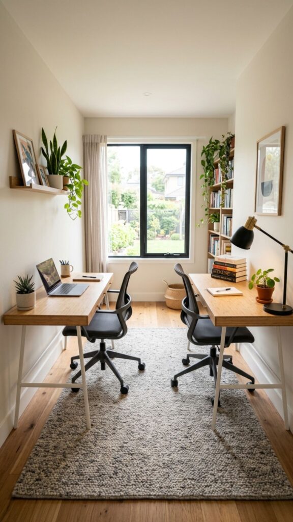 2. Place Two Desks on Opposite Walls