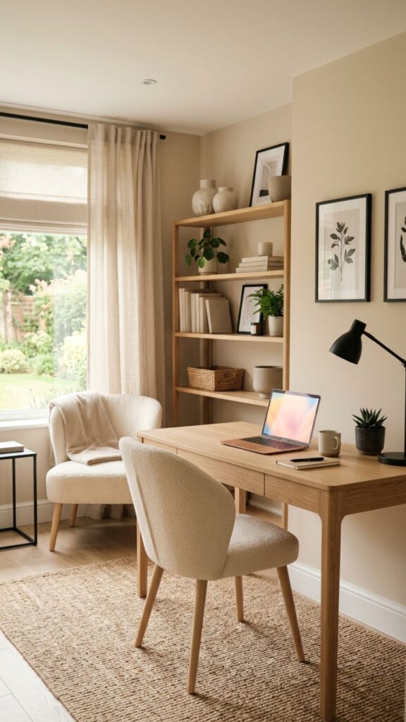 2. Soft Beige for a Calm and Comfortable Office