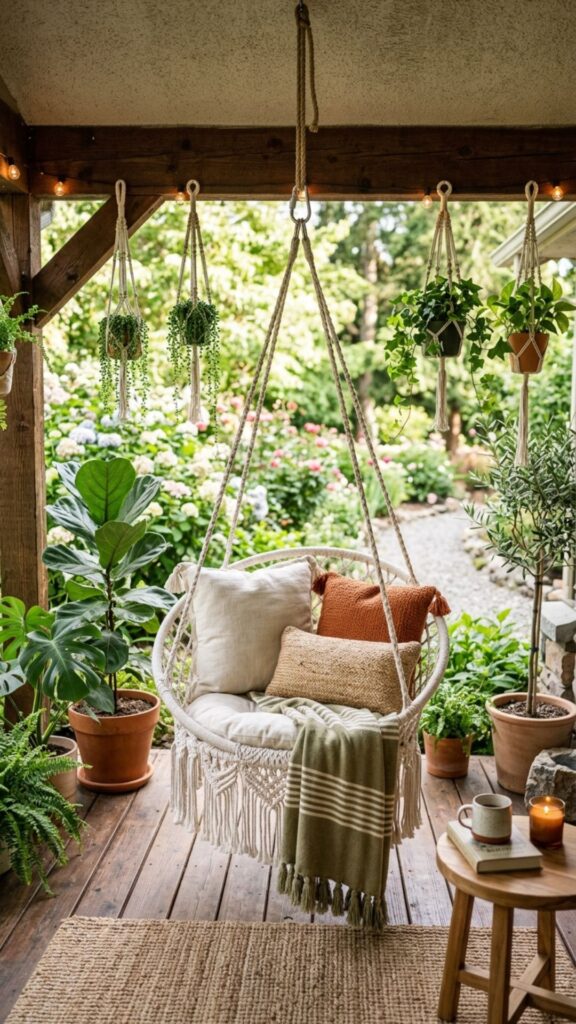 2. The Boho Macramé Swing