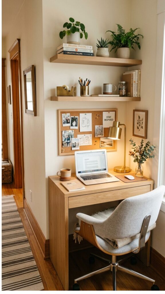 2. Turn a Hallway Nook Into a Mini Office